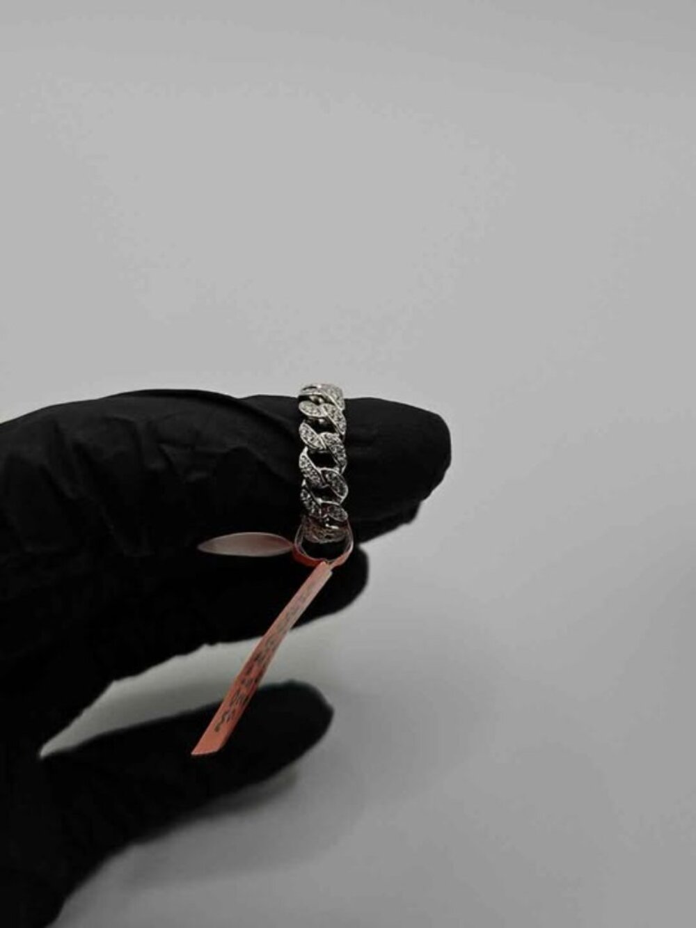 .925 Sterling Silver 2.00CTW Moissanite Iced Out Cuban Link Ring Pass Tester - Picture 3 of 3